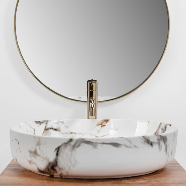 Vasque à poser REA Queen Carrara Shiny – Image 3