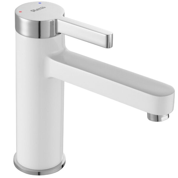 Robinet de lavabo REA Polo White Chrom Low – Image 2