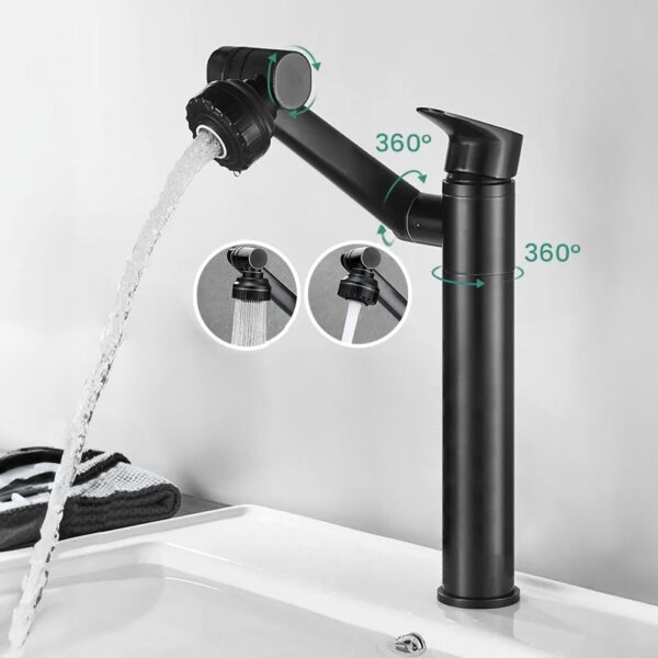 Robinet de salle de bain Rea PACO Black High – Image 7
