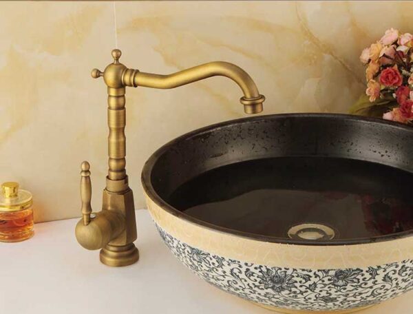Robinet de lavabo Bona Old Gold High – Image 7