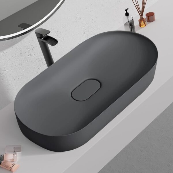 Vasque en conglomérat  IRIS 71 CM GREY MATT – Image 2