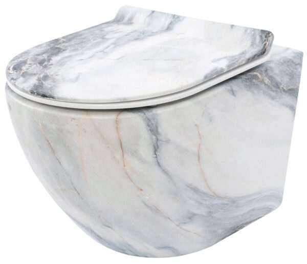 Cuvette WC suspendue Rea Carlos Slim Granit Matt