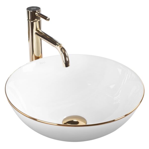 Vasque à poser Stella White gold edge