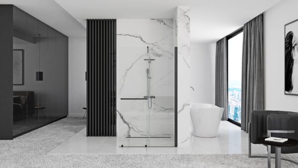 Paroi de douche Rea Cortis Black 120 – Image 3