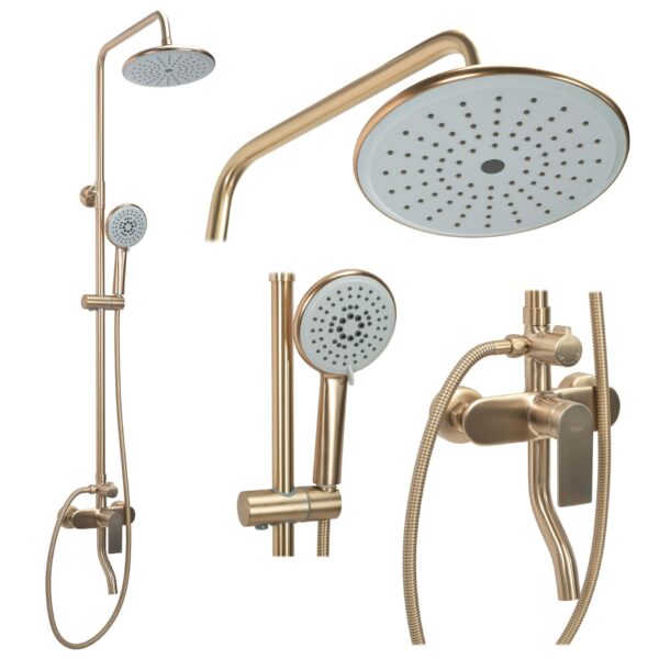 Kit de douche Rea VERSO BRUSHED GOLD