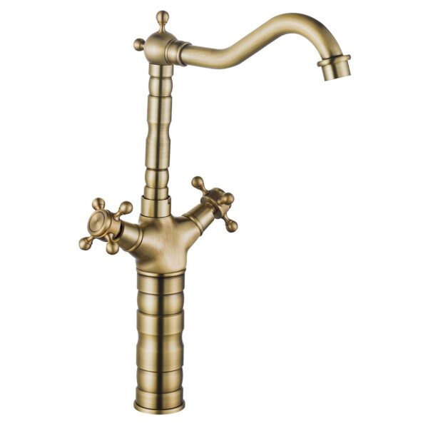 Robinet de cuisine de salle de bain Rea Rustico antique gold