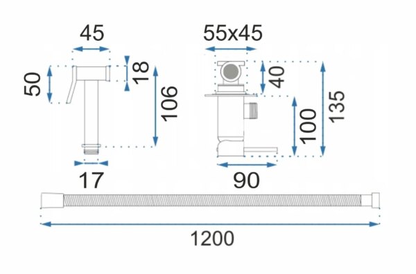 ROBINET DE BIDET ENCASTRÉ REA FENIX Chrom – Image 7