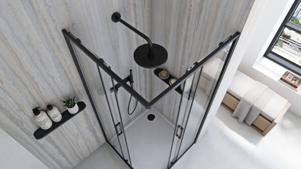 Cabine de douche Rea City 80x80 Black – Image 3