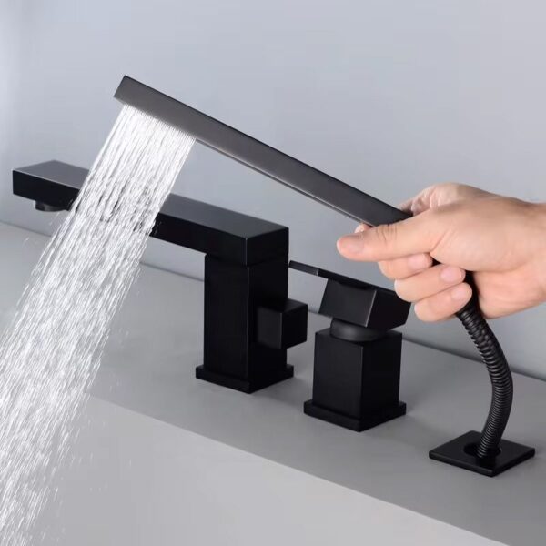 Robinet de baignoire Rea Glen Black Trois Parties – Image 3
