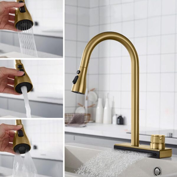 Robinet de cuisine REA CONOR BRUSH GOLD – Image 6