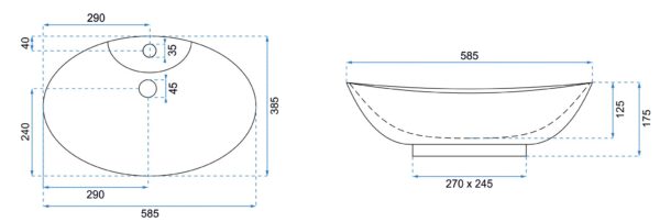 Vasque à poser Rea Rosa 2 – Image 4