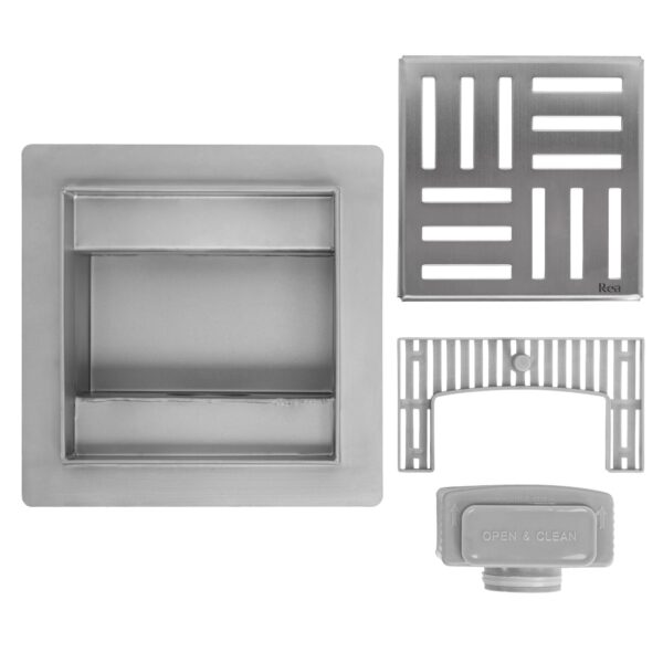 Drain linéaire REA CROSS Nickel Brush 12x12 – Image 5
