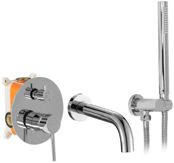 Robinet de baignoire encastré Rea Lungo chrome + BOX