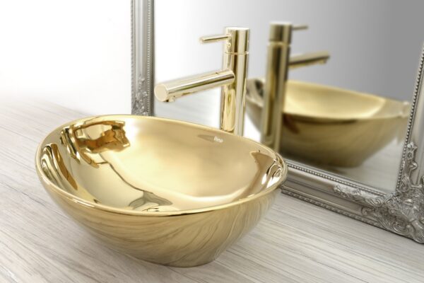 Robinet de salle de bain Rea Tess High Light Gold – Image 4