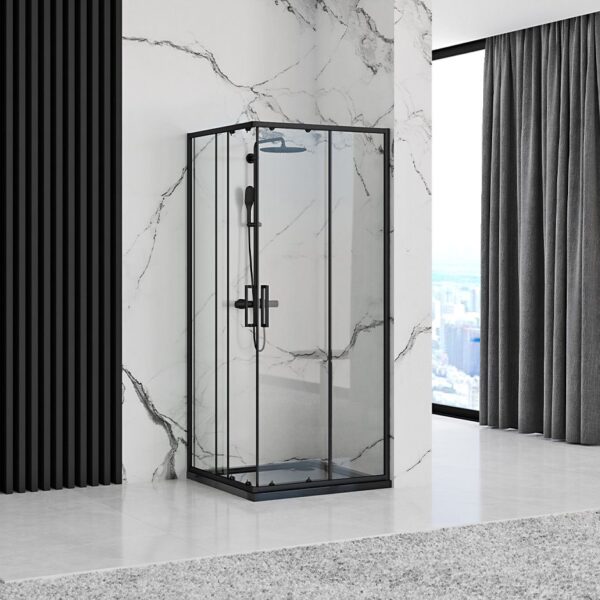 Cabine de douche Rea Punto Black 90x90 – Image 2