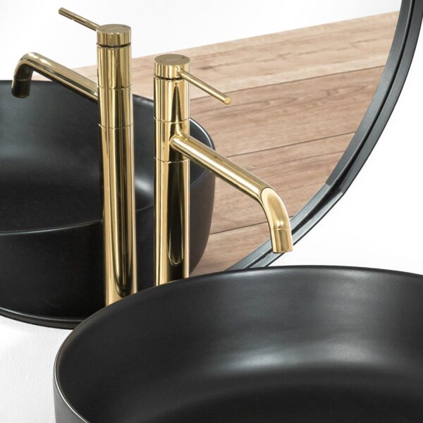 Robinet de lavabo REA Lugano Slim Gold High – Image 2