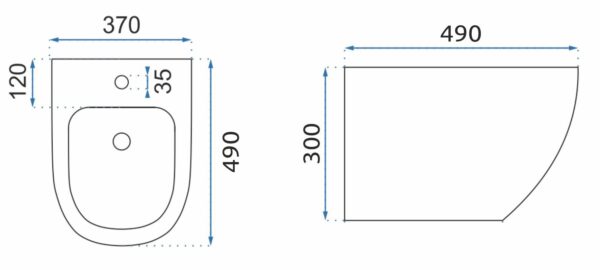 Bidet suspendu Rea Olivier White – Image 6