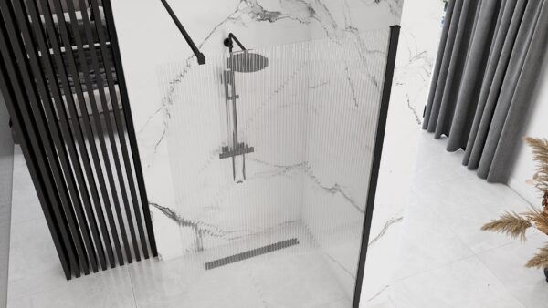 Paroi de douche Rea Aero Intimo Black Mat 120 – Image 3