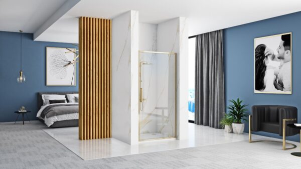 Porte de douche REA Rapid Swing Gold 100 – Image 2