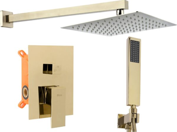 Kit de douche encastré FENIX GOLD + BOX