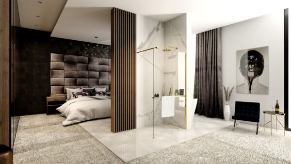 ETAGERE POUR PAROI DE DOUCHE EVO GOLD – Image 3