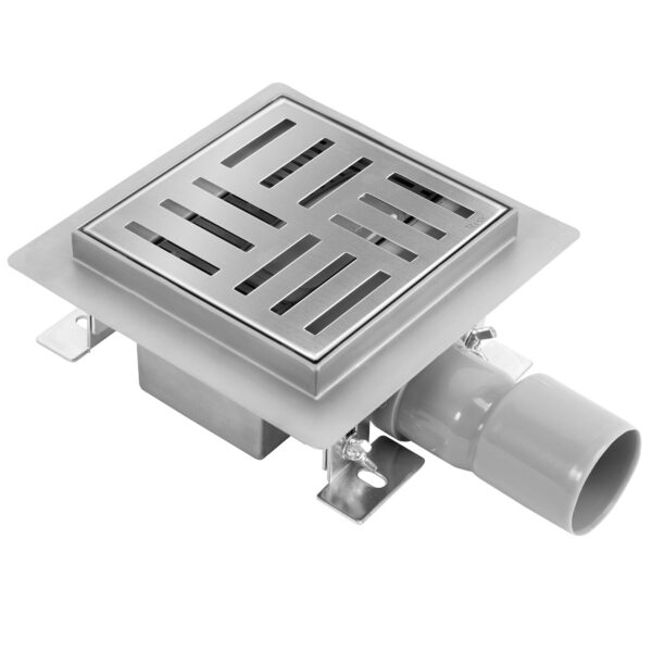 Drain linéaire REA CROSS 150x150 Nickel Brush