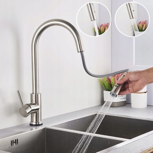 Sortie dair avec aérateur pour robinet de cuisine REA Fresh Brush Steel – Image 3