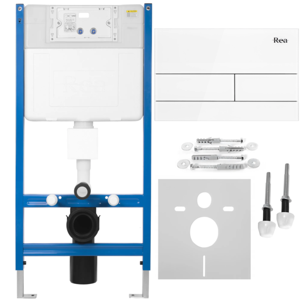 Bâti support wc K011A-Q REA T White Glass