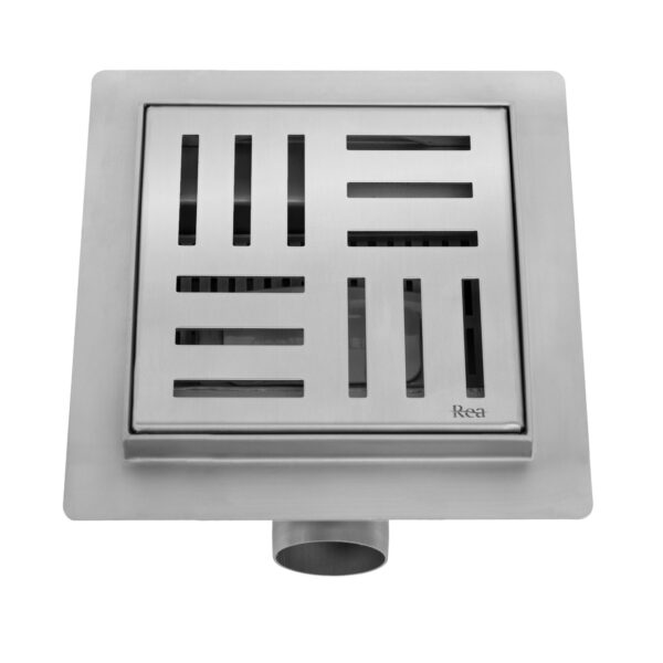 Drain linéaire REA CROSS 150x150 Nickel Brush – Image 3