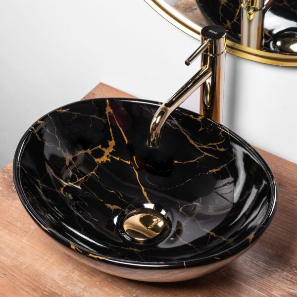 Vasque à poser Rea Sofia Black Marble – Image 4