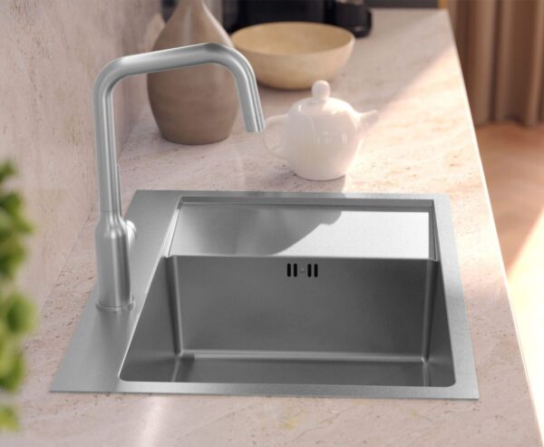Évier en acier RUSSEL 116 BRUSH NICKEL – Image 5
