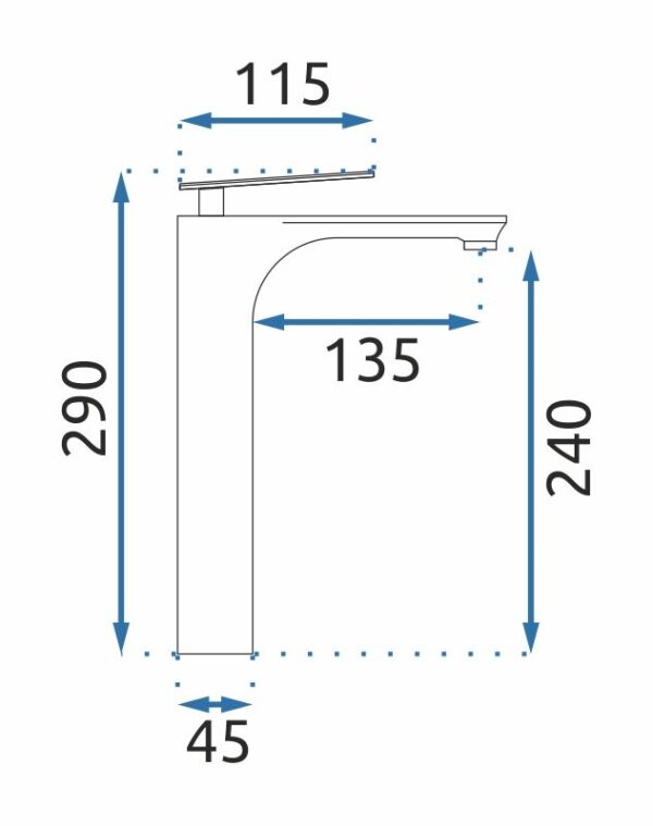 Robinet de lavabo Rea Berg Gold High – Image 5