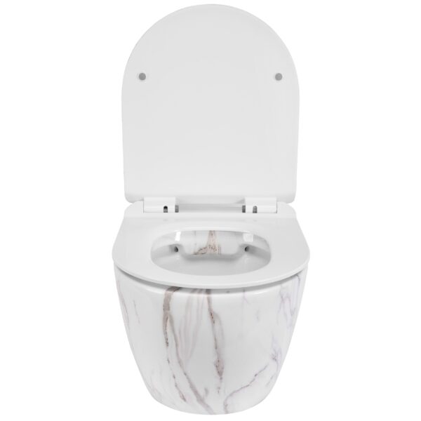 Cuvette WC suspendue Rea Carlos Slim Rimless Aiax Shiny – Image 3
