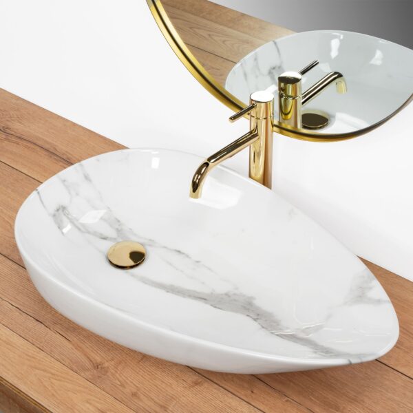 Vasque à poser Rea Greta 65 Bianco Shiny – Image 5