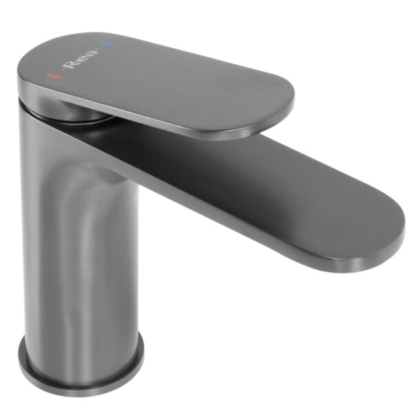 Robinet de salle de bain Rea Marco Gun Grey Low – Image 2