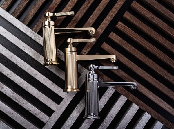 Robinet de lavabo Rea Monaco Gold Brush Low – Image 2