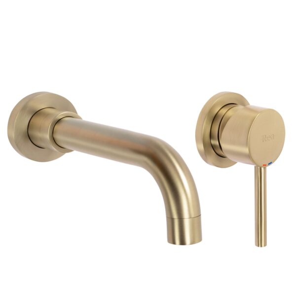 Robinet encastré Rea Lungo Long Gold Brush + BOX