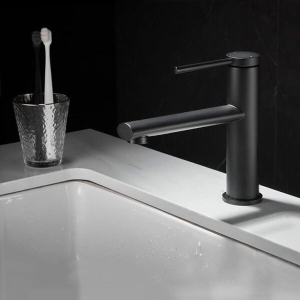 Robinet de lavabo Rea Oval Black Low – Image 2