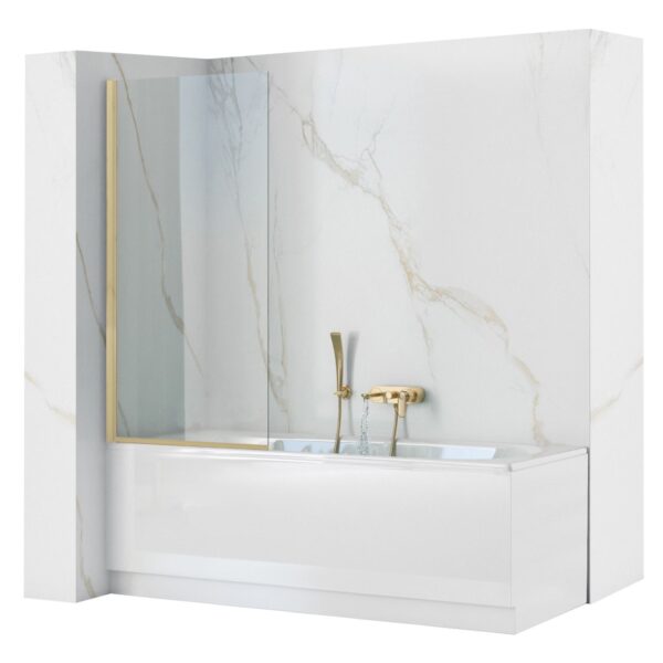Pare-baignoire Rea Elegant Gold Brush 80