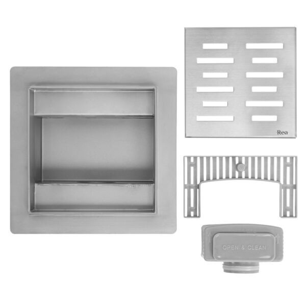 Drain linéaire REA LINE Nickel Brush 12x12 – Image 3
