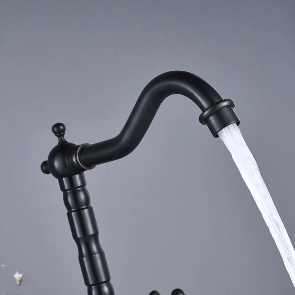 Robinet de salle de bain de cuisine Rea Rustico Old Black – Image 3