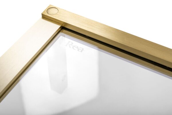 Cabine de douche REA Hugo 80x80 Gold Brush – Image 5