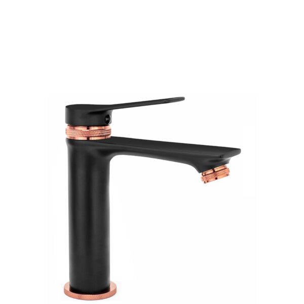 Robinet de lavabo Rea Viral Black Rose Gold Low