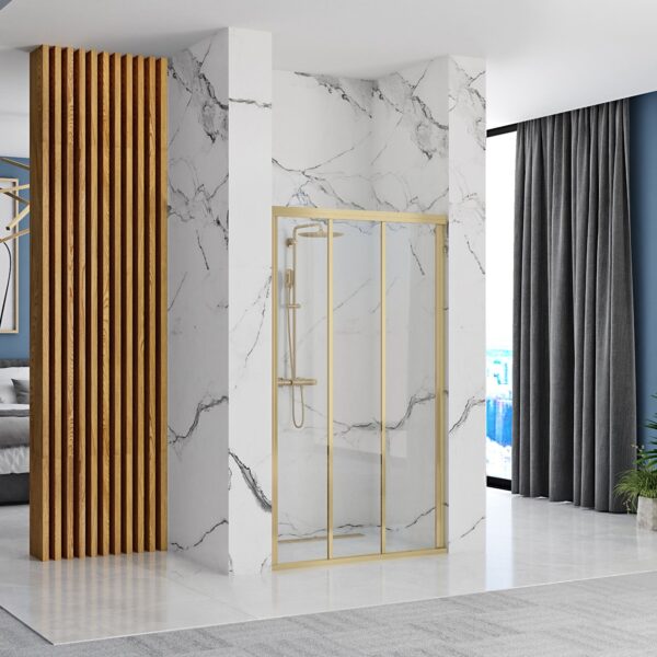 Porte de douche Rea Alex 120 Gold Brush – Image 2