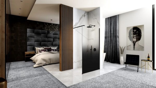 Paroi de douche Rea Aero Ombre Black/Black 110 – Image 3