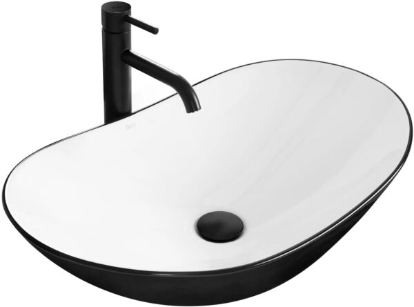 Vasque à poser Rea Royal White Black – Image 2