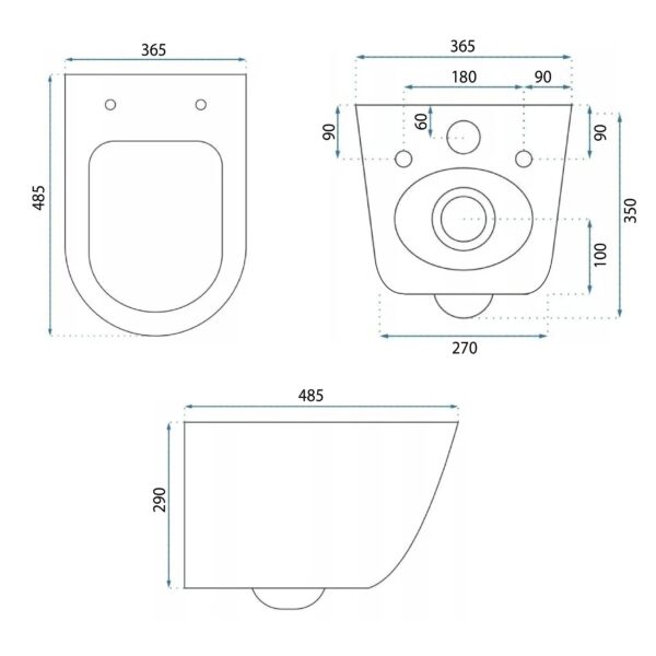 Cuvette WC suspendue Rea Carlo Mini Tornado Rimless Flat Pro – Image 6