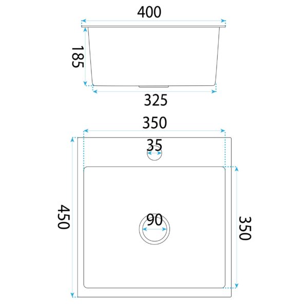 Évier en acier Leo 40 Black – Image 8