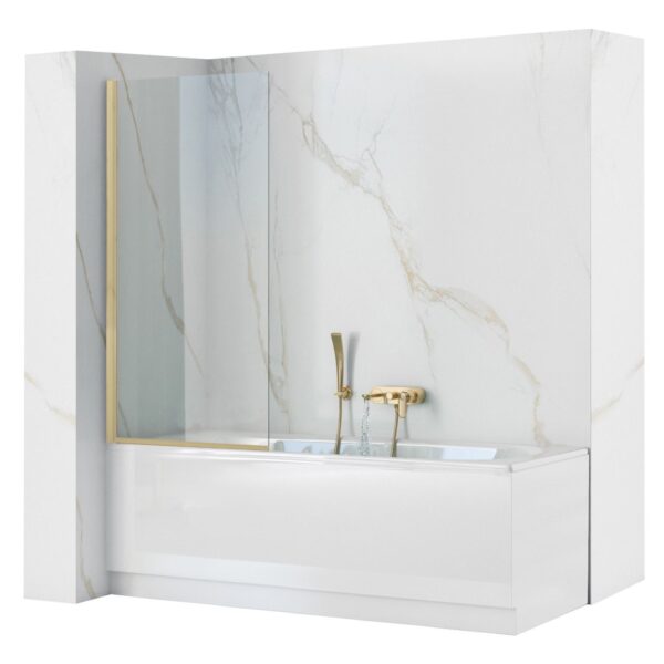 Pare-baignoire Rea Elegant Gold Brush 70