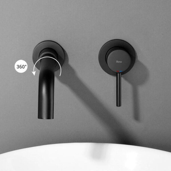 Robinet encastré Rea Lungo LONG  Black Mat + Box – Image 4
